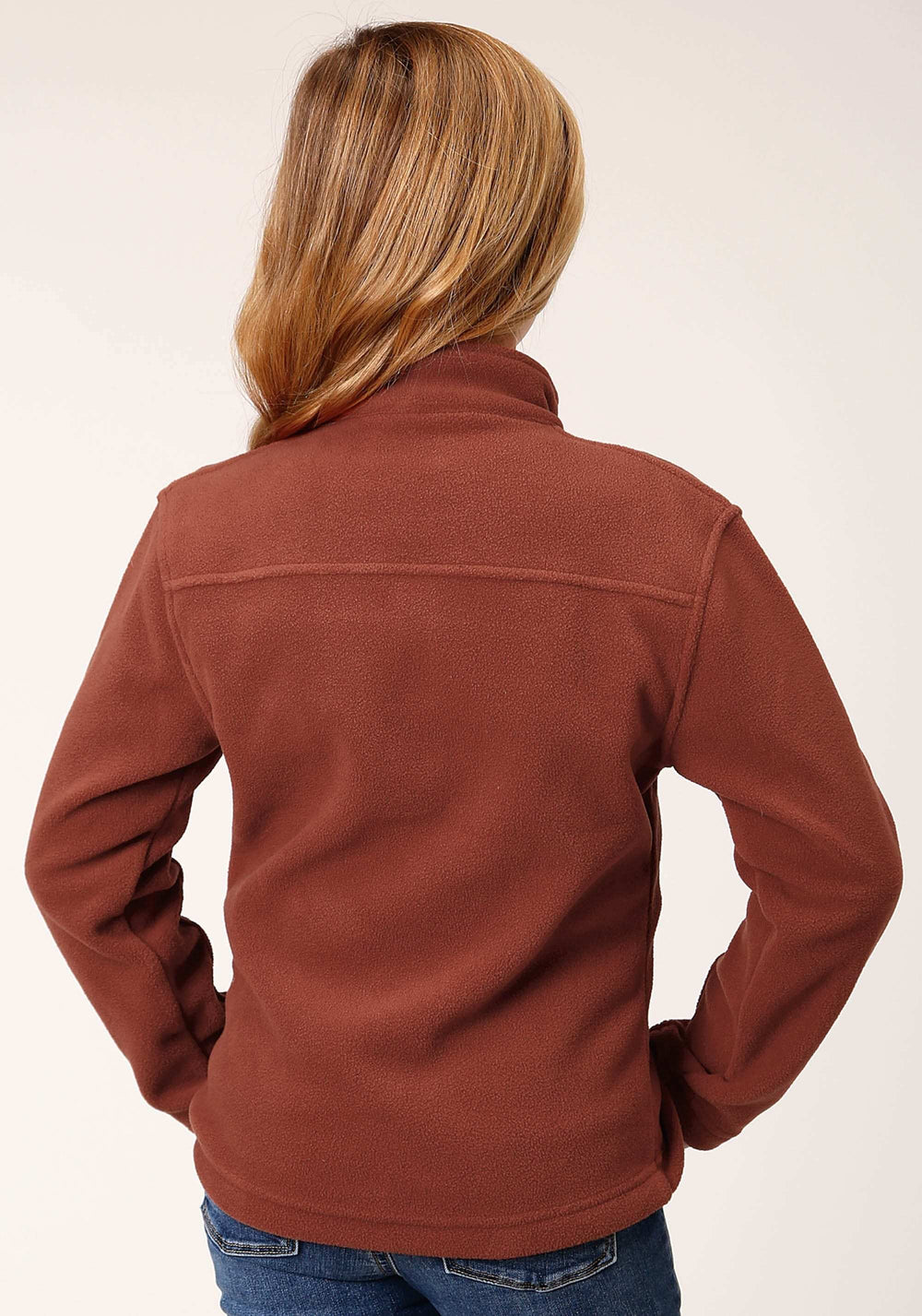 Roper Girls Sienna Rust Micro Polar Fleece Pullover - Roper - Flyclothing LLC