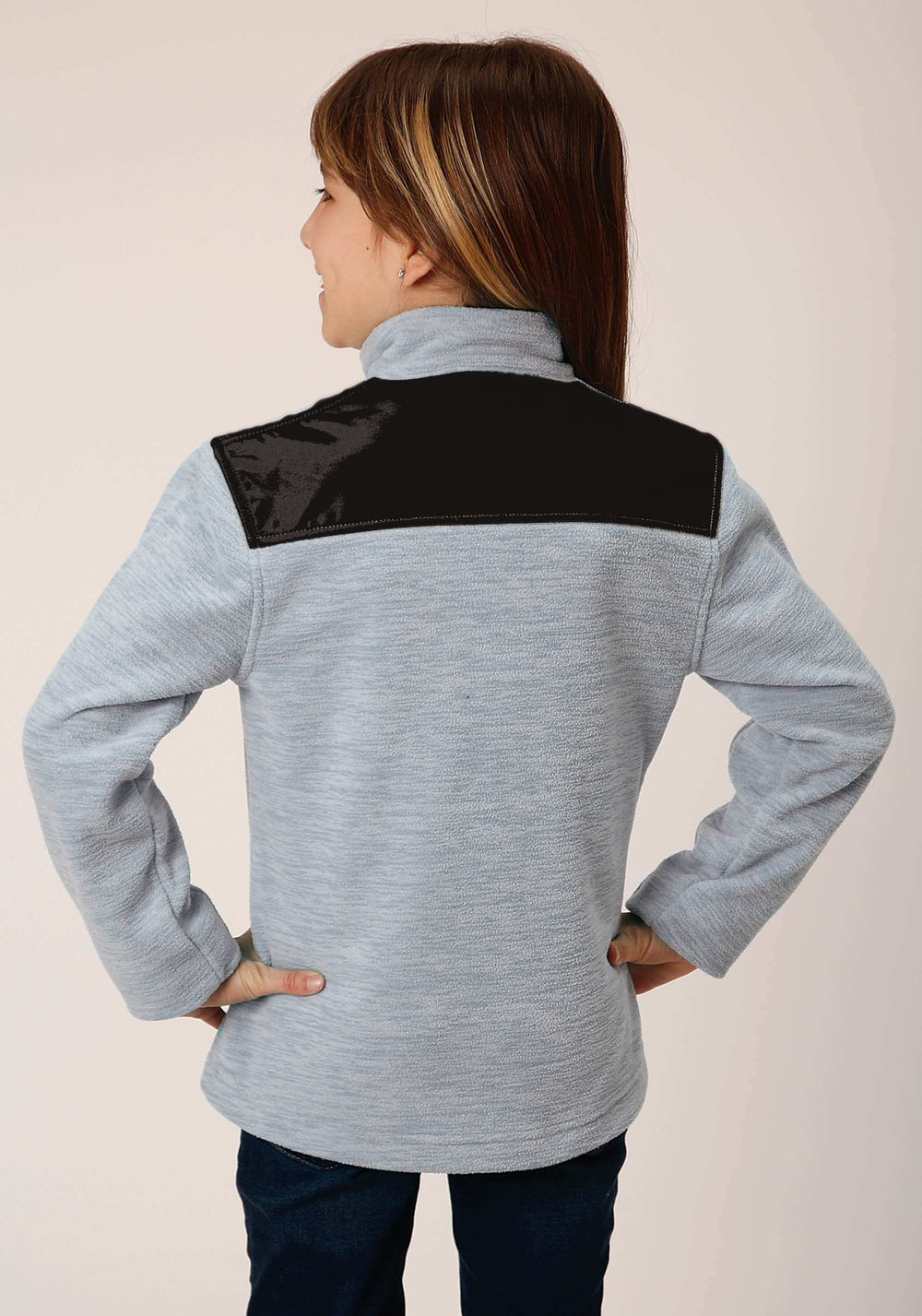 Roper Girls Hthr Grey Micro Polar Fleece Pullover - Roper - Flyclothing LLC