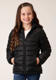 Roper Girls Black Nylon Parachute Down Jacket - Roper - Flyclothing LLC