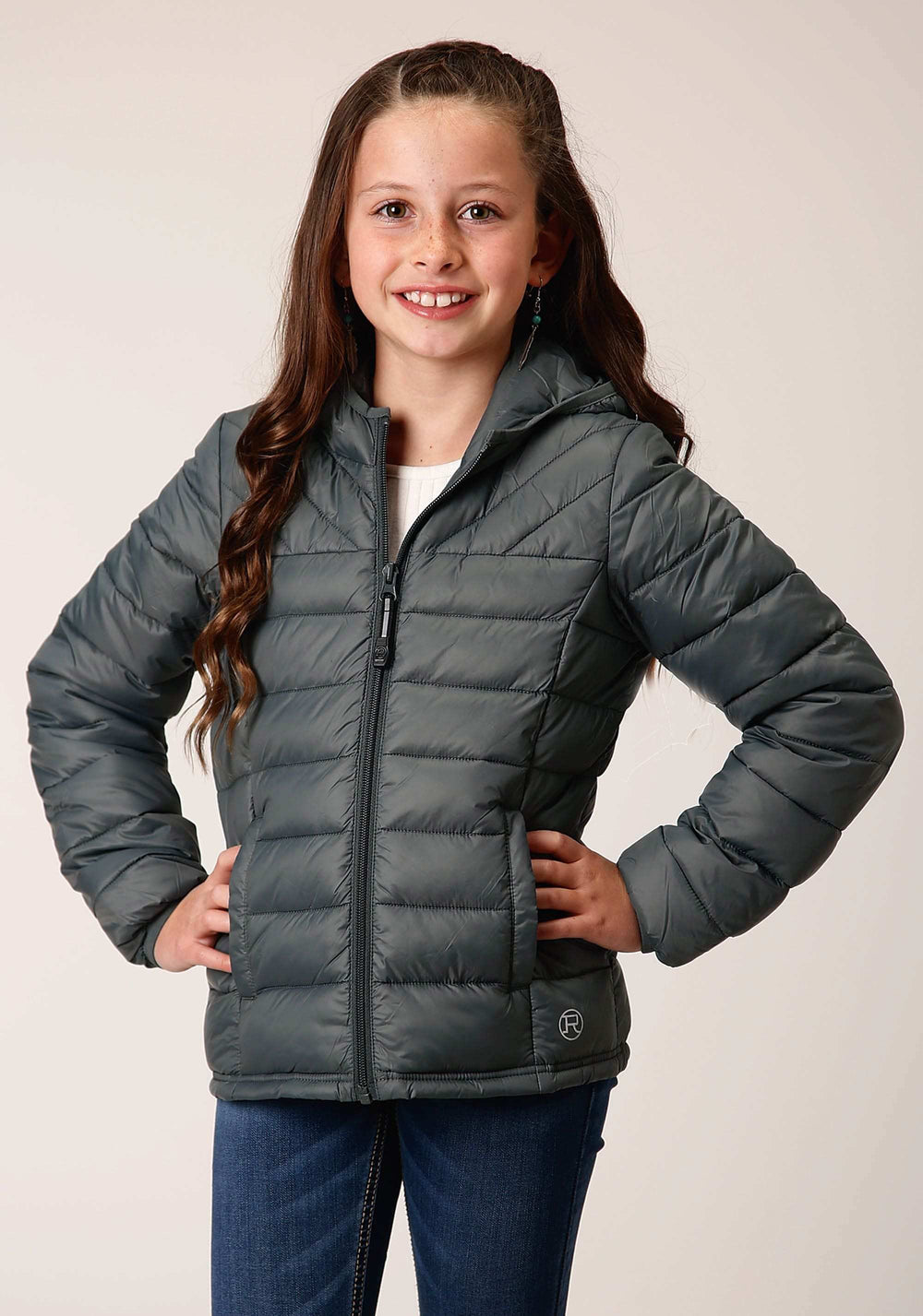 Roper Girls Silver Sage Nylon Parachute Down Jacket - Roper - Flyclothing LLC