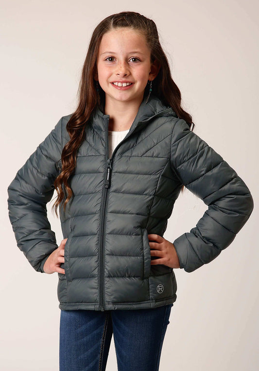 Roper Girls Silver Sage Nylon Parachute Down Jacket - Roper - Flyclothing LLC