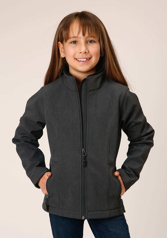 Roper Girls Heather Grey Soft Shell Tech Jacket - Roper - Flyclothing LLC