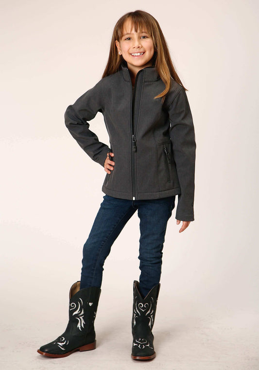 Roper Girls Heather Grey Soft Shell Tech Jacket - Roper - Flyclothing LLC