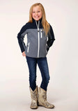 Roper Girls Pieced Navy Softshell Tech Jacket - Roper - Flyclothing LLC