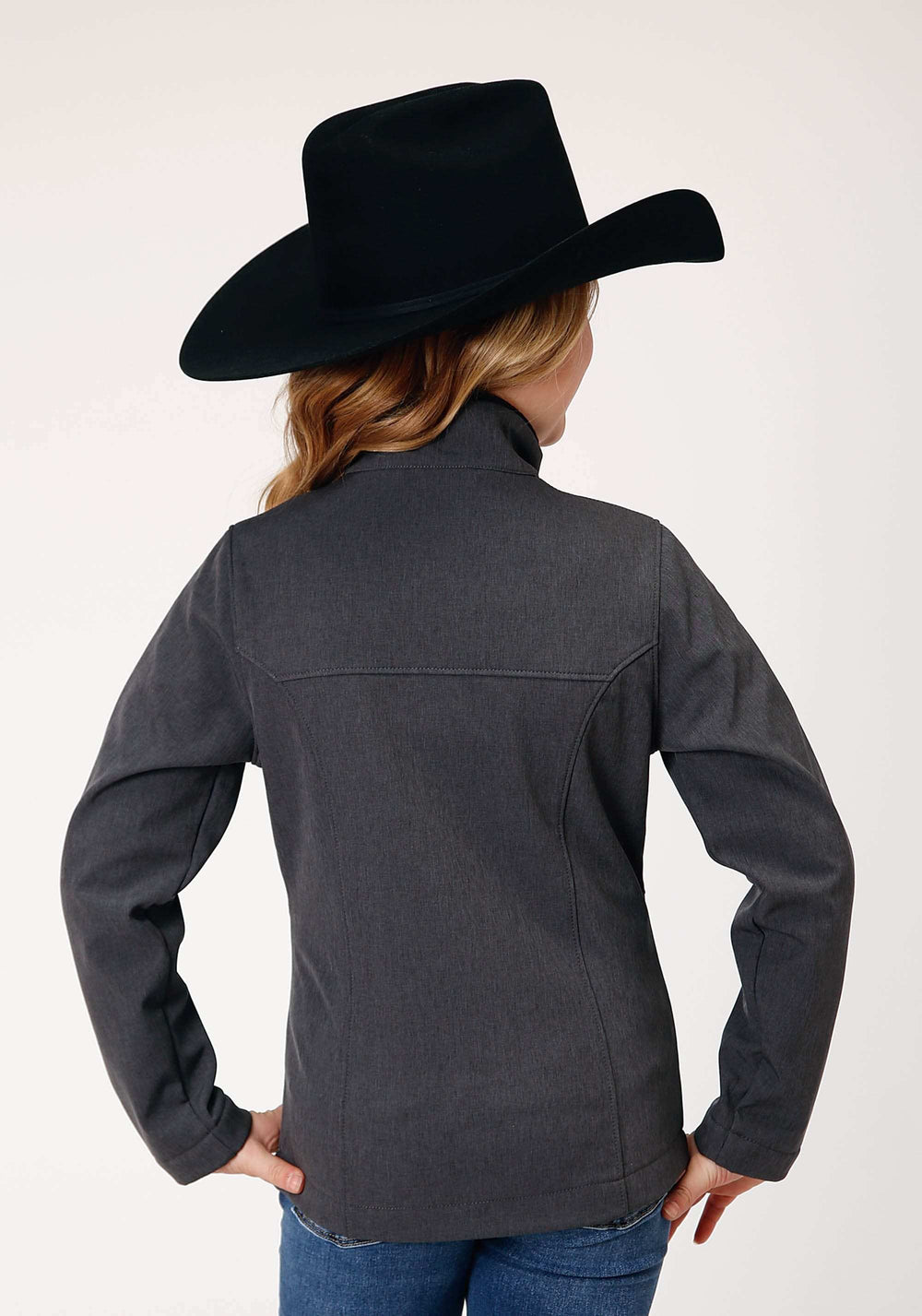 Roper Girls Heather Grey Softshell Tech Jacket - Roper - Flyclothing LLC