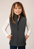 Roper Girls Heather Grey Soft Shell Tech Vest - Roper - Flyclothing LLC