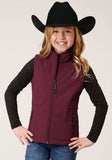 Roper Girls Wine Softshell Tech Vest - Roper - Flyclothing LLC