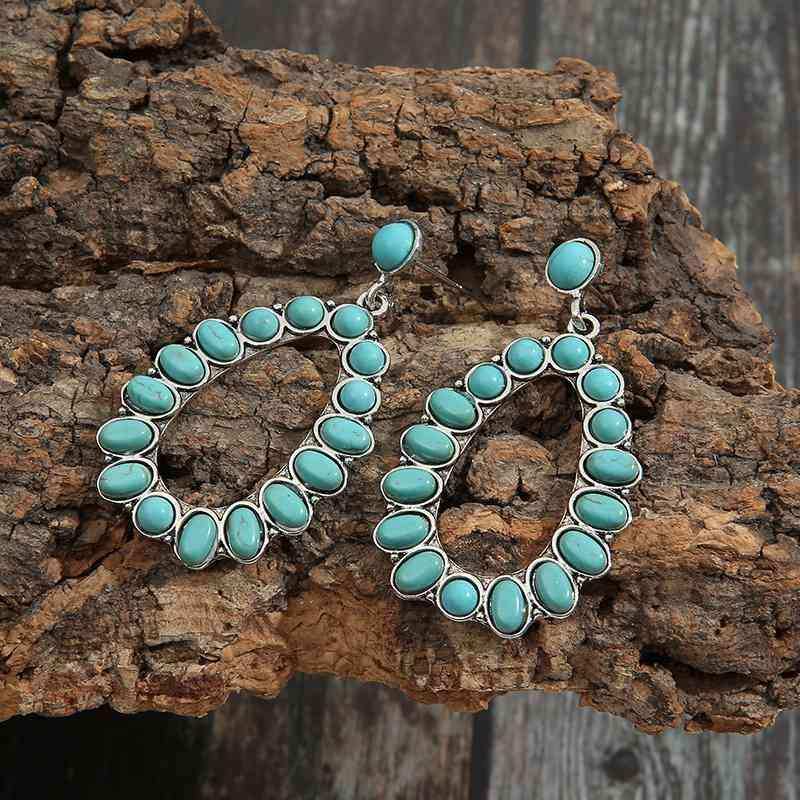 Artificial Turquoise Earrings - Trendsi - Flyclothing LLC