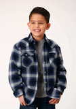 Roper Boys Long Sleeve Snap Cranberry Plaid Western Shirt Jacket - Roper - Flyclothing LLC