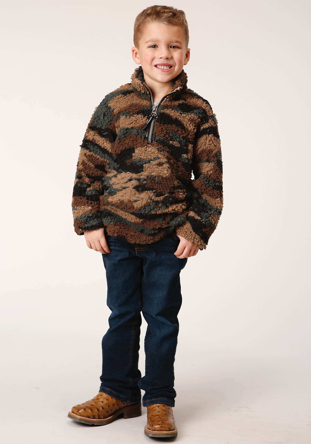 Roper Boys Polar Fleece Camo Print Pullover - Roper - Flyclothing LLC