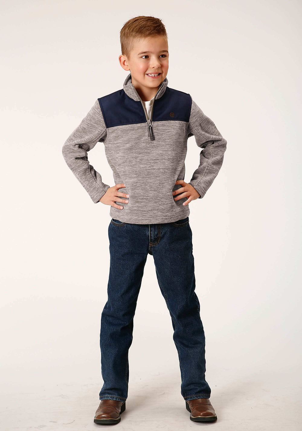 Roper Boys Polar Fleece Brown Pullover - Roper - Flyclothing LLC