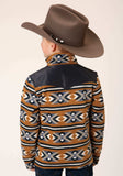 Roper Boys Polar Fleece Orange Aztec Print Pullover - Roper - Flyclothing LLC
