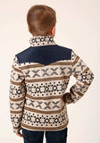 Roper Boys Polar Fleece Cream Aztec Print Pullover - Roper - Flyclothing LLC