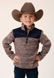 Roper Boys Polar Fleece Heather Chocolate Pullover - Roper - Flyclothing LLC