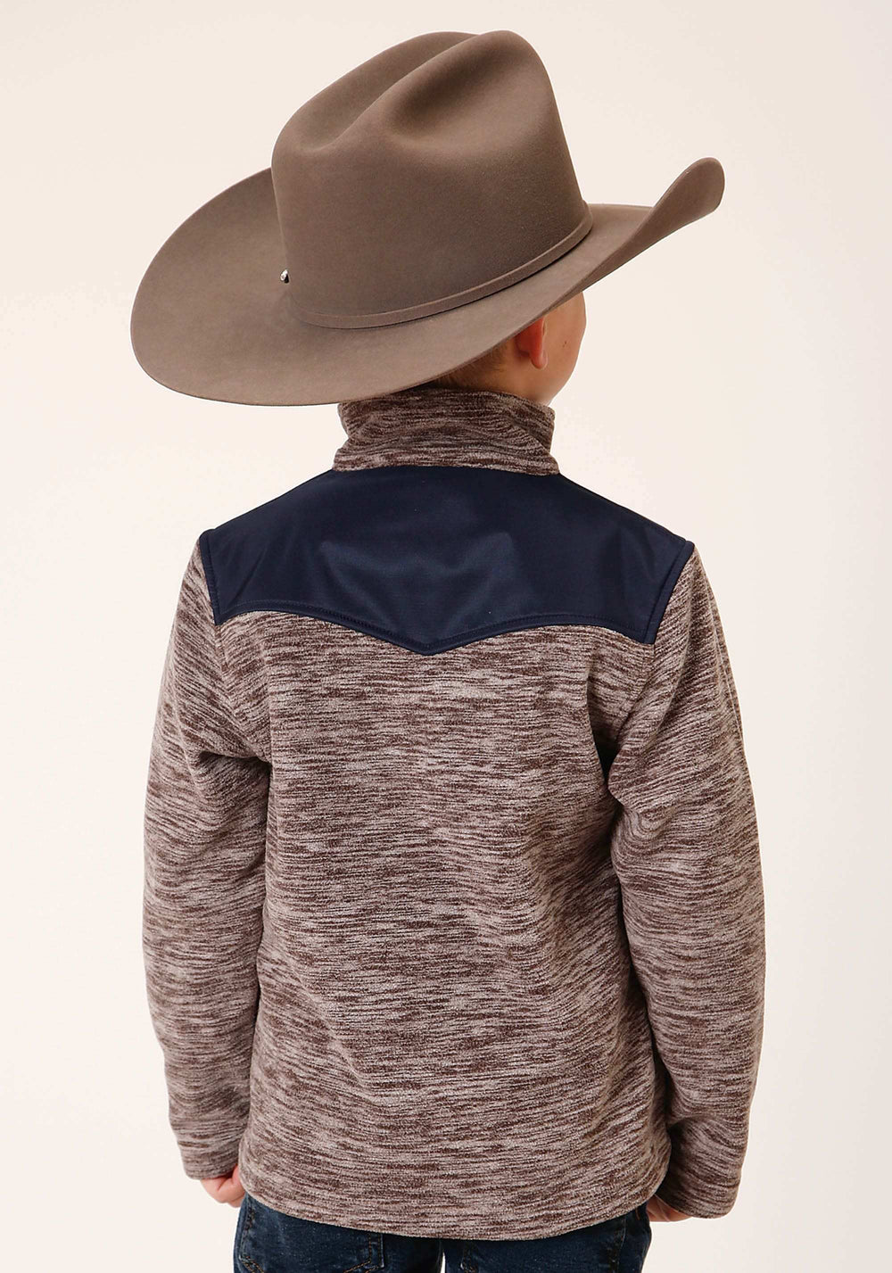 Roper Boys Polar Fleece Heather Chocolate Pullover - Roper - Flyclothing LLC