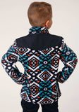 Roper Boys Polar Fleece Navy Aztec Printed Pullover - Roper - Flyclothing LLC