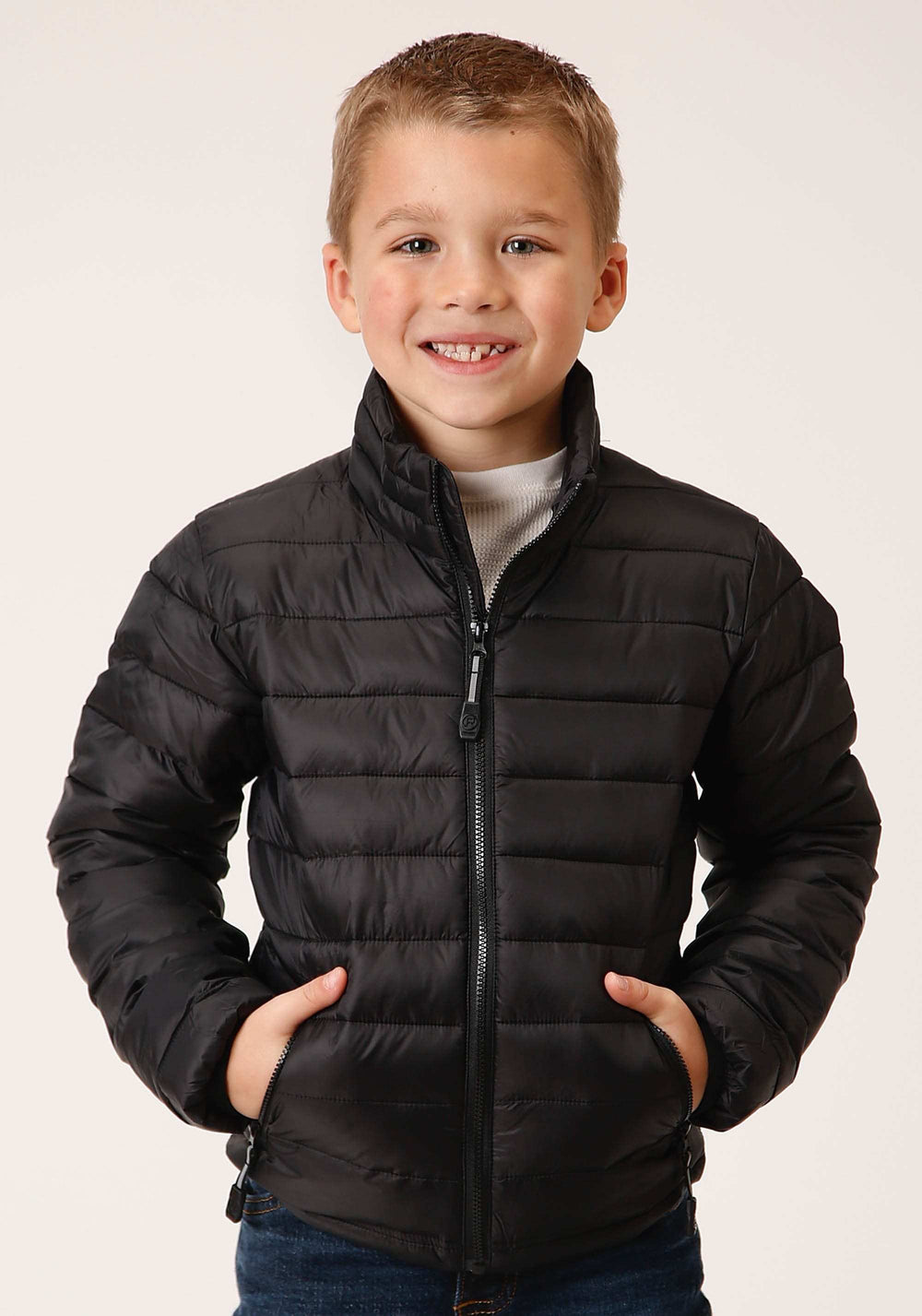 Roper Boys Black Nylon Parachute Down Jacket - Roper - Flyclothing LLC