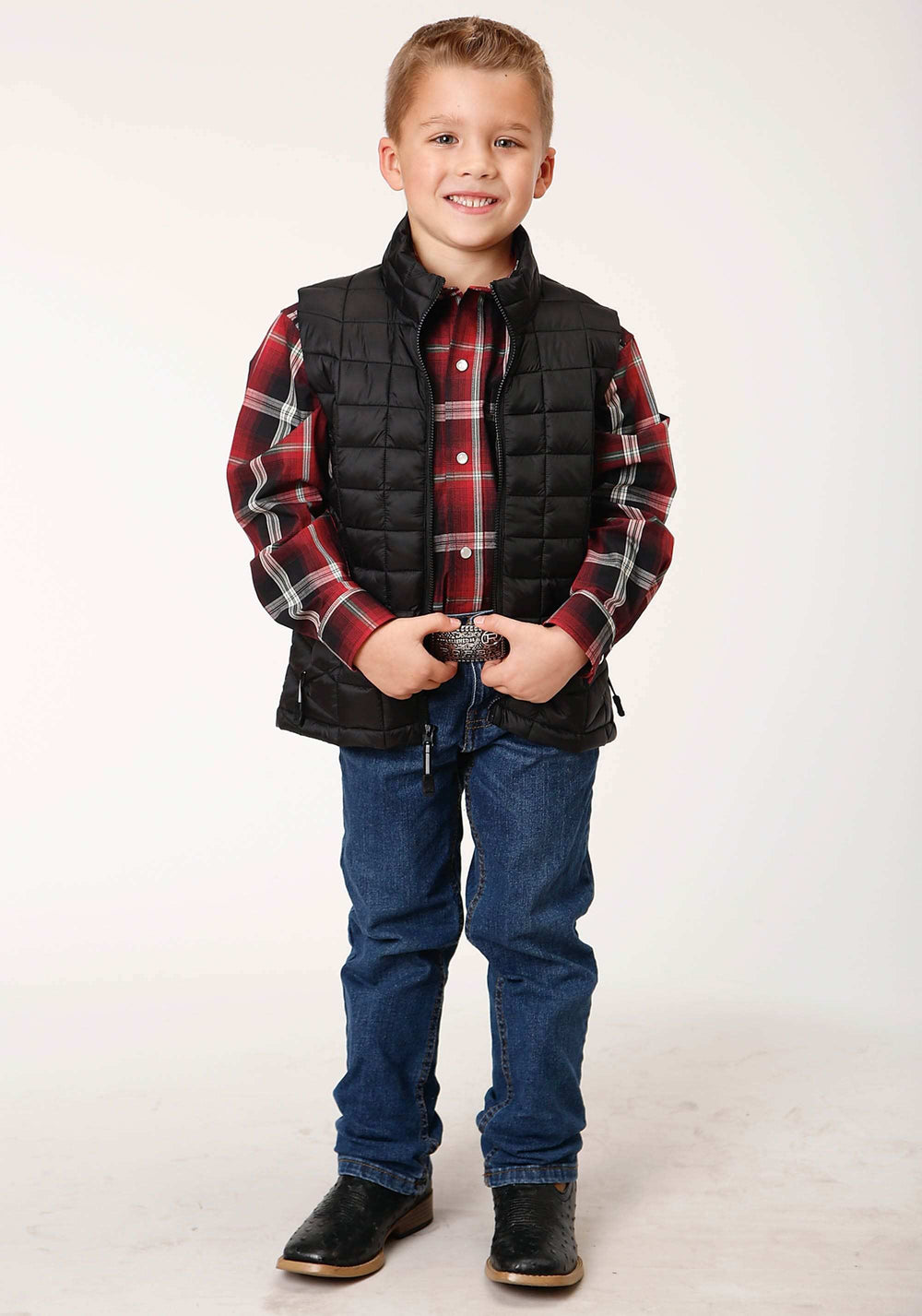 Roper Boys Crushable Poly Filled Down Vest - Roper - Flyclothing LLC
