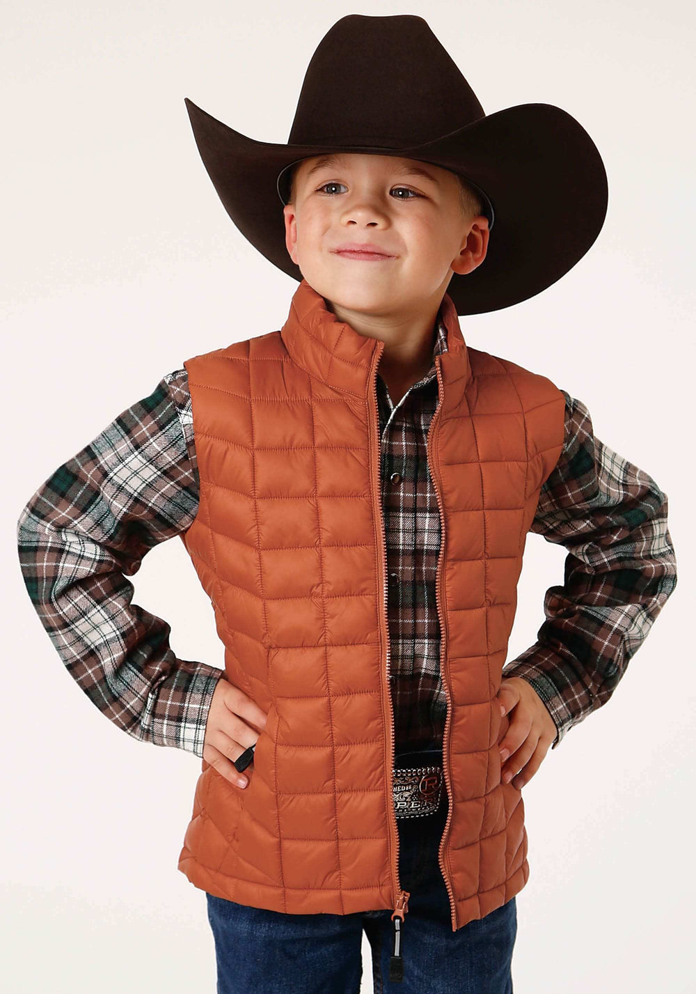 Roper Boys Crushable Poly Filled Down Vest - Roper - Flyclothing LLC