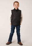 Roper Boys Black Nylon Parachute Down Vest - Roper - Flyclothing LLC