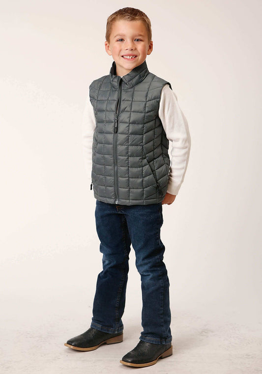 Roper Boys Silver Sage Nylon Parachute Down Vest - Roper - Flyclothing LLC