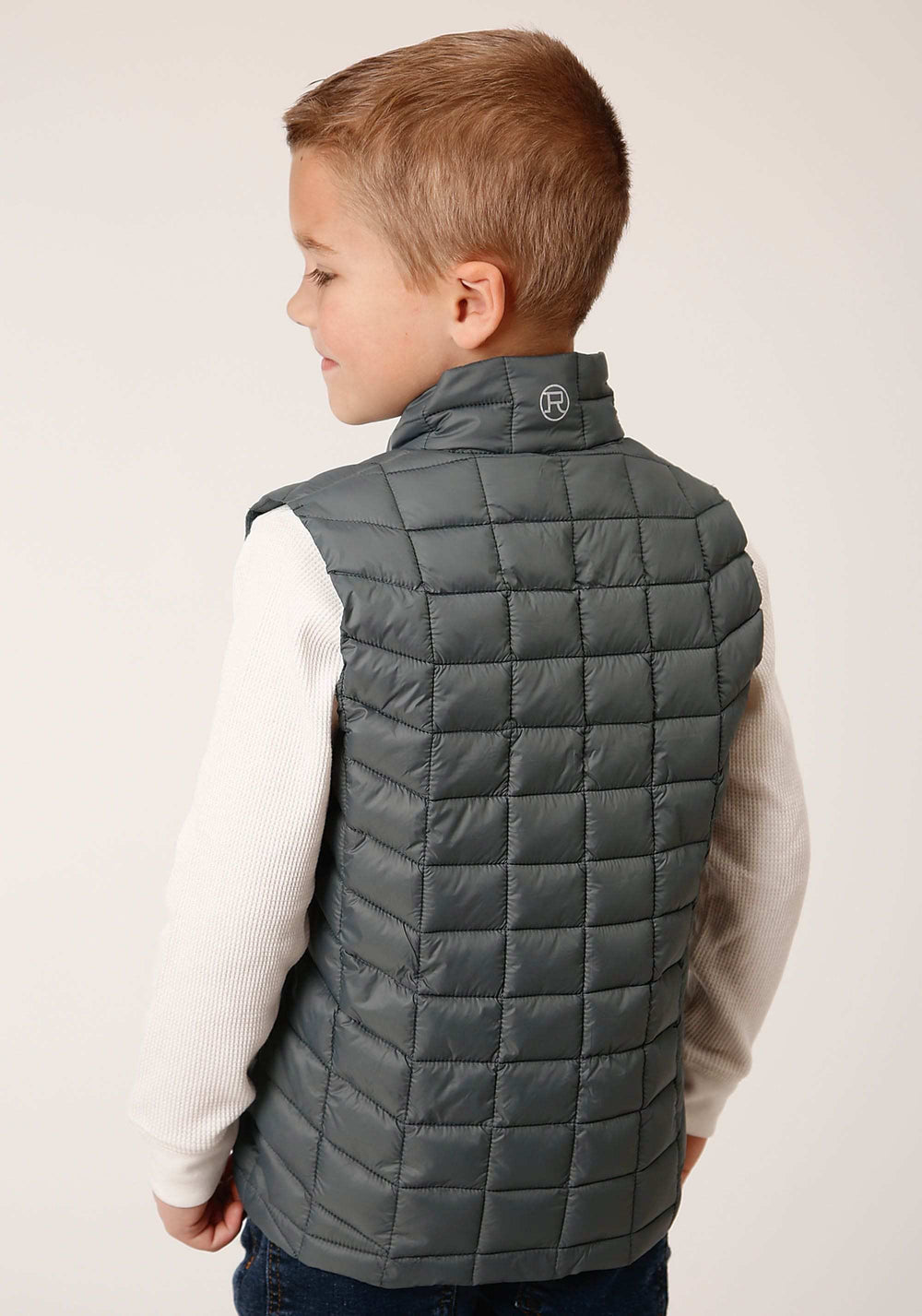 Roper Boys Silver Sage Nylon Parachute Down Vest - Roper - Flyclothing LLC