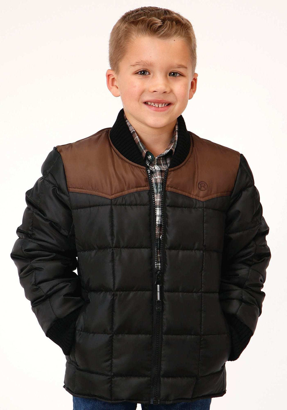 Roper Boys Quilted Polyfilled Jacket Poly Filled Western Jacket - Roper - Flyclothing LLC