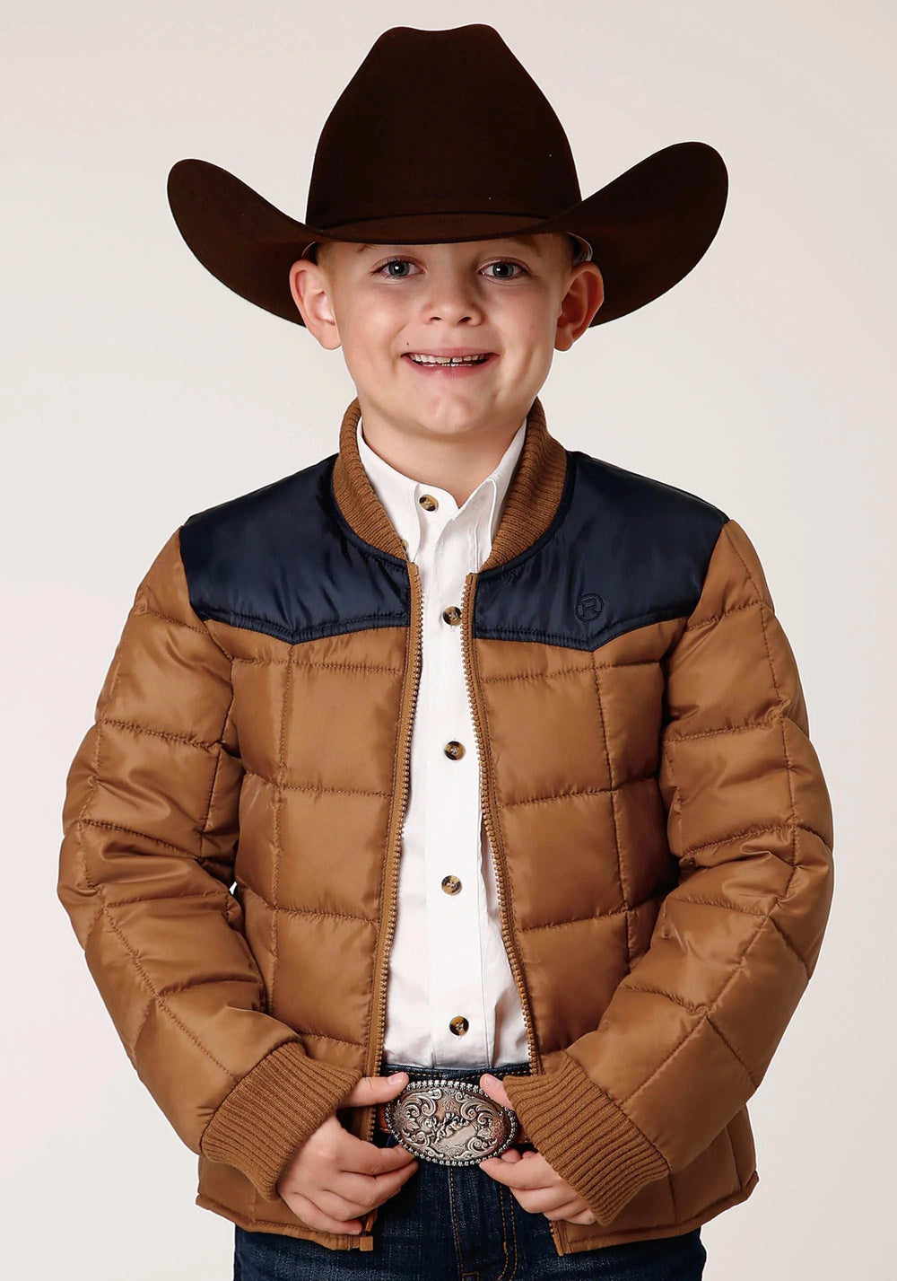 Roper Boys Quilted Polyfilled Jacket Poly Filled Western Jacket - Roper - Flyclothing LLC