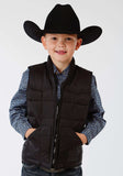 Roper Boys Black Poly-Filled Vest - Roper - Flyclothing LLC