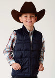 Roper Boys Navy Blue Poly-Filled Vest - Roper - Flyclothing LLC