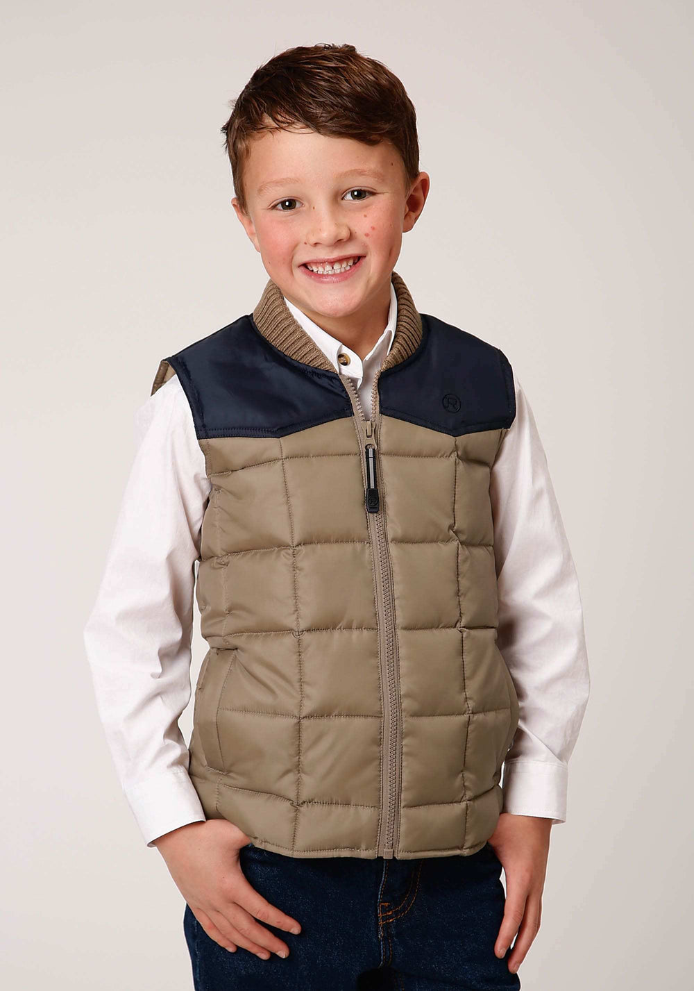 Roper Boys Quilted Poly With Poly Fill Vest Poly Filled Western Vest - Roper - Flyclothing LLC