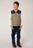 Roper Boys Quilted Poly With Poly Fill Vest Poly Filled Western Vest - Roper - Flyclothing LLC
