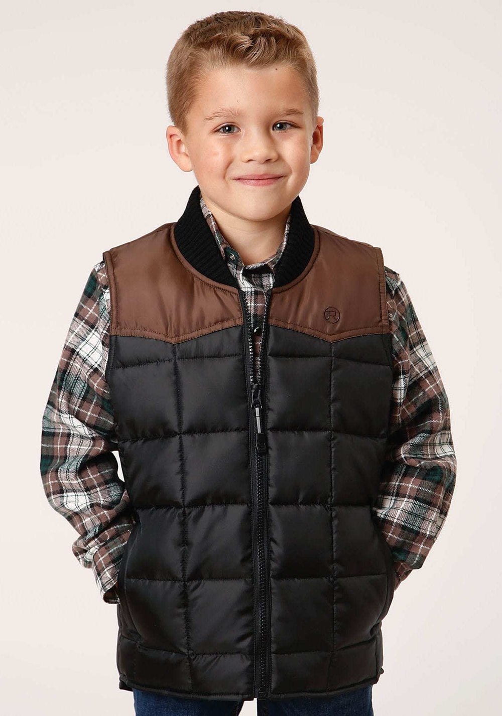 Roper Boys Quilted Polyfilled Vest Poly Filled Western Vest - Roper - Flyclothing LLC