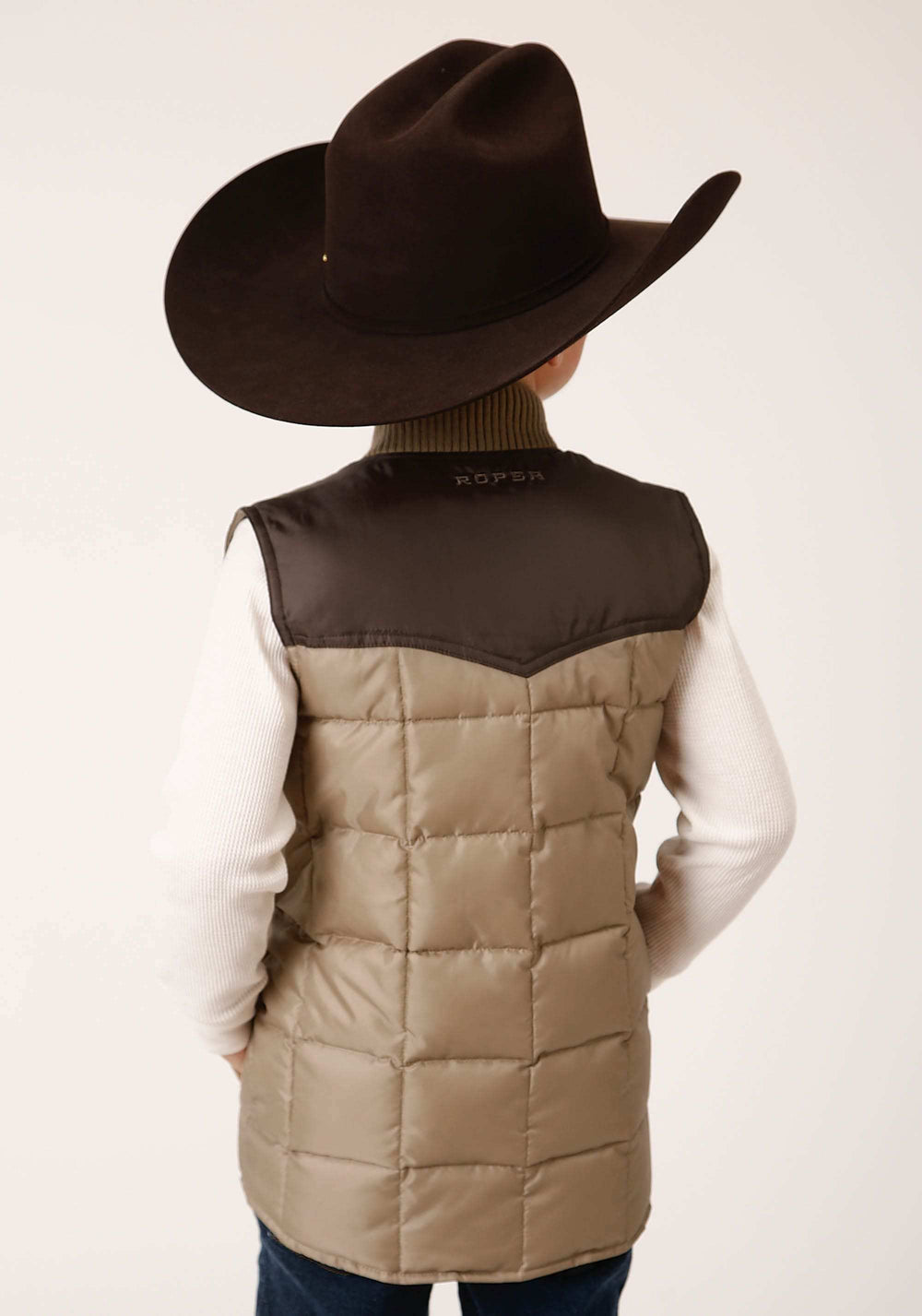 Roper Boys Quilted Polyfilled Vest Poly Filled Western Vest - Roper - Flyclothing LLC
