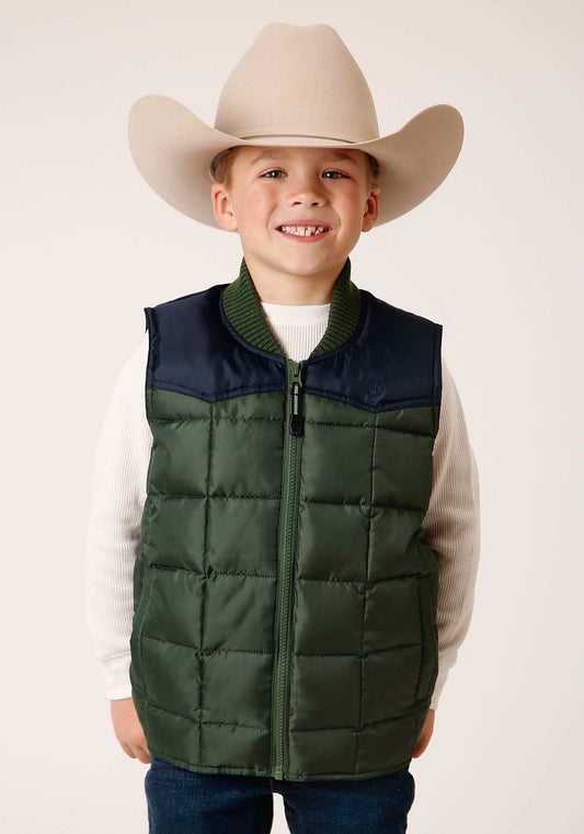 Roper Boys Quilted Polyfilled Vest Poly Filled Western Vest - Roper - Flyclothing LLC