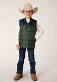 Roper Boys Quilted Polyfilled Vest Poly Filled Western Vest - Roper - Flyclothing LLC