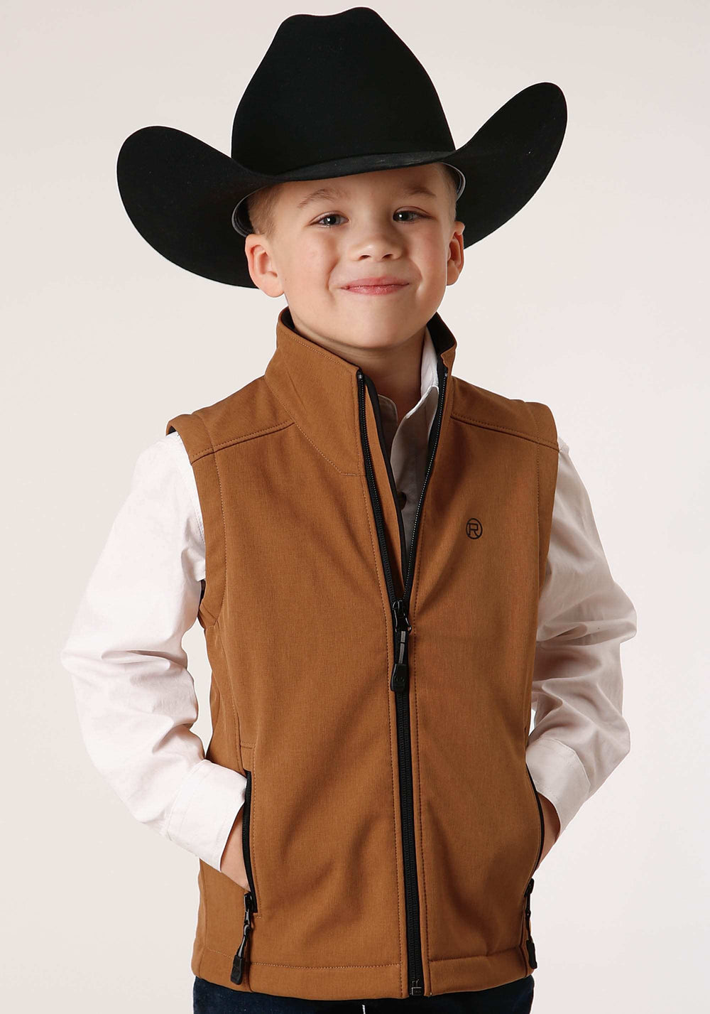 Roper Boys Caramel Softshell Tech Vest - Roper - Flyclothing LLC