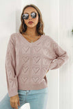 V-Neck Drop Shoulder Sweater - Trendsi - Flyclothing LLC