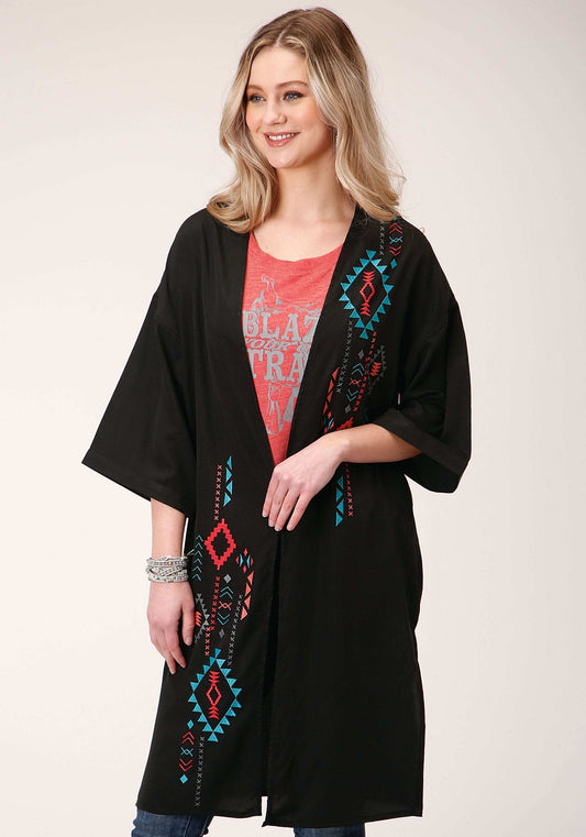 Roper Womens Poly Short Sleeve Cardigan - Roper - Flyclothing LLC