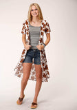 Roper Womens Cowhide Print Rayon Long Cardigan - Roper - Flyclothing LLC