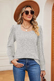Square Neck Flounce Sleeve T-Shirt - Trendsi - Flyclothing LLC