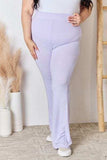 RISEN Full Size High Waist Ultra Soft Knit Flare Pants - Trendsi - Flyclothing LLC
