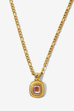 18K Gold Plated Inlaid Rhinestone Pendant Necklace - Trendsi - Flyclothing LLC