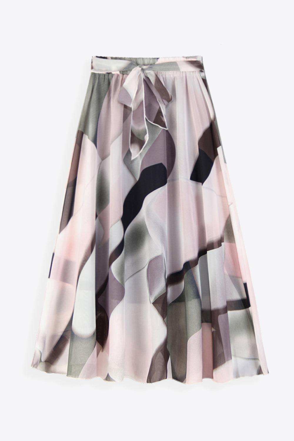 Full Size Floral Tie-Waist Skirt - Trendsi - Flyclothing LLC