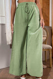 Side Slit Wide Leg Pants - Trendsi - Flyclothing LLC
