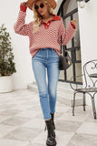 Striped Collared Neck Buttoned Pullover Sweater - Trendsi - Flyclothing LLC