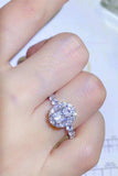 2 Carat Moissanite 925 Sterling Silver Halo Ring - Trendsi - Flyclothing LLC