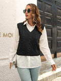Urban Style V-Neck Sweater Vest - Trendsi - Flyclothing LLC