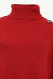 Turtleneck Buttoned Poncho - Trendsi - Flyclothing LLC