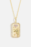 Rhinestone Constellation Pendant Copper Necklace - Trendsi - Flyclothing LLC